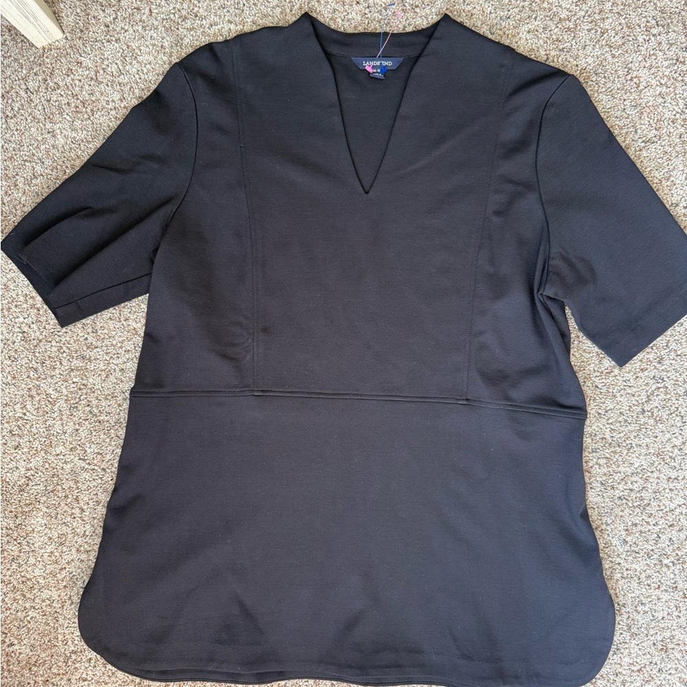 L.L. Bean Women's Black V-Neck Blouse